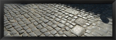 Framed Cobblestones, Plaza de la Catedral, Havana, Cuba Print