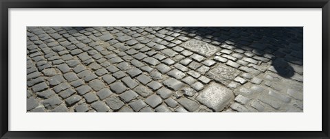 Framed Cobblestones, Plaza de la Catedral, Havana, Cuba Print