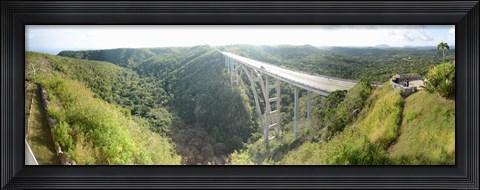 Framed High angle view of a bridge, El Puente de Bacunayagua, Matanzas, Cuba Print