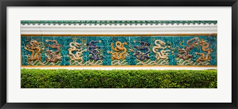 Framed Dragon frieze outside a building, Singapore Chinese Chamber of Commerce and Industry, Singapore Print