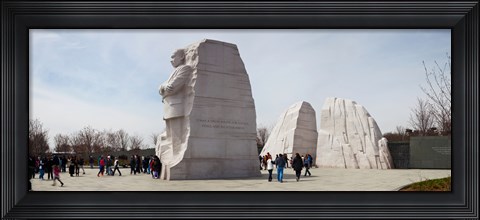Framed People at Martin Luther King Jr. Memorial, West Potomac Park, The Mall, Washington DC, USA Print