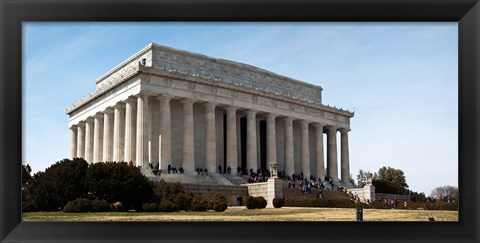 Framed Facade of the Lincoln Memorial, The Mall, Washington DC, USA Print