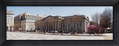 Framed North face of the U.S. Treasury Building at The Mall, Washington DC, USA Print
