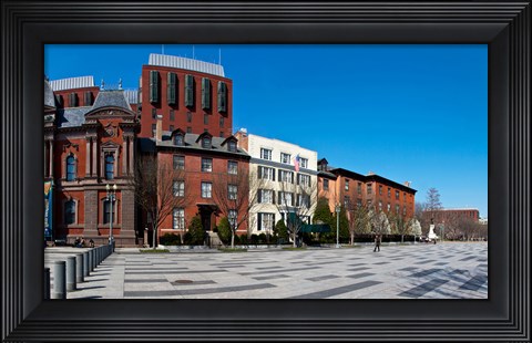 Framed Buildings in a row at Lafayette Square, Washington DC, USA Print