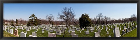 Framed Tombstones in a cemetery, Arlington National Cemetery, Arlington, Virginia, USA Print