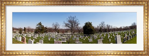 Framed Tombstones in a cemetery, Arlington National Cemetery, Arlington, Virginia, USA Print