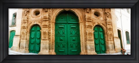 Framed Facade of the Sao Francisco Church and Convent of Salvador in Pelourinho, Salvador, Bahia, Brazil Print
