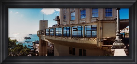 Framed Lacerda Elevator on the coast, Pelourinho, Salvador, Bahia, Brazil Print