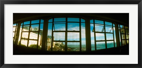 Framed Coast viewed through from a window of Lacerda Elevator, Pelourinho, Salvador, Bahia, Brazil Print