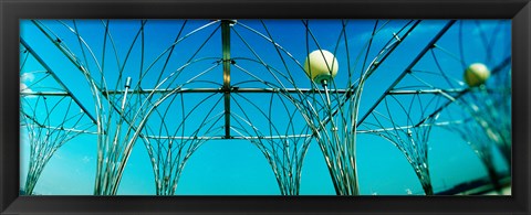Framed Public art piece with lampposts, Staten island, New York City, New York State, USA Print