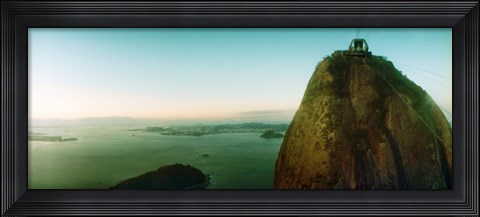 Framed Sugarloaf Mountain at sunset, Rio de Janeiro, Brazil Print