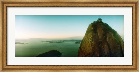 Framed Sugarloaf Mountain at sunset, Rio de Janeiro, Brazil Print