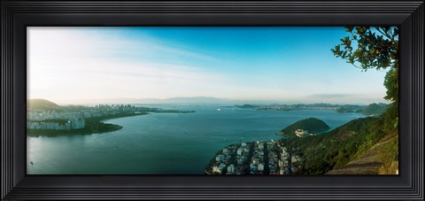 Framed Rio de Janeiro viewed from Sugarloaf Mountain, Brazil Print