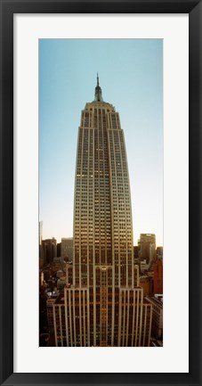 Framed Low angle view of the Empire State Building, Manhattan, New York City, New York State, USA Print