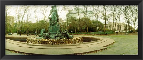 Framed Fountain in a park, Bailey Fountain, Grand Army Plaza, Brooklyn, New York City, New York State, USA Print