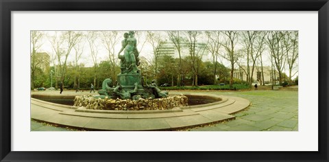 Framed Fountain in a park, Bailey Fountain, Grand Army Plaza, Brooklyn, New York City, New York State, USA Print