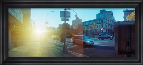 Framed Delancey Street at sunrise, Lower East Side, Manhattan, New York City, New York State, USA Print