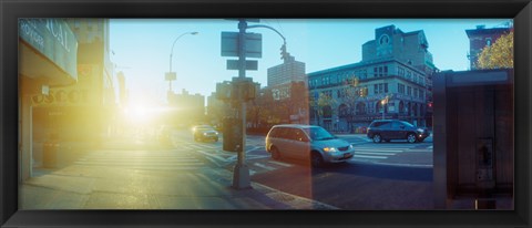 Framed Delancey Street at sunrise, Lower East Side, Manhattan, New York City, New York State, USA Print
