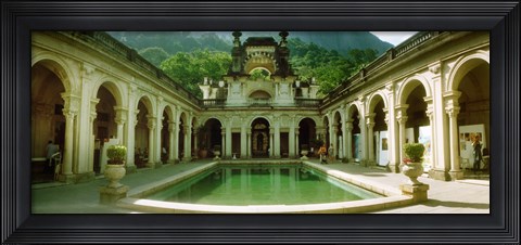 Framed Courtyard of a mansion, Parque Lage, Jardim Botanico, Corcovado, Rio de Janeiro, Brazil Print