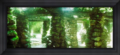 Framed Stone canopy in the botanical garden, Jardim Botanico, Zona Sul, Rio de Janeiro, Brazil Print