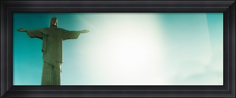 Framed Low angle view of Christ The Redeemer, Corcovado, Rio de Janeiro, Brazil Print
