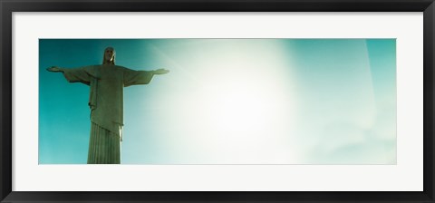 Framed Low angle view of Christ The Redeemer, Corcovado, Rio de Janeiro, Brazil Print