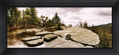 Framed Gertrude's Nose on a cloudy day, Minnewaska State Park, Catskill Mountains, New York State, USA Print