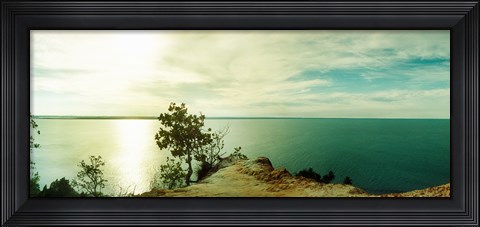 Framed Sunset over the ocean, Morro De Sao Paulo, Tinhare, Cairu, Bahia, Brazil Print