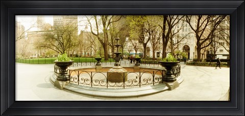 Framed Fountain in Madison Square Park in the spring, Manhattan, New York City, New York State, USA Print
