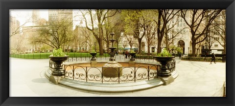 Framed Fountain in Madison Square Park in the spring, Manhattan, New York City, New York State, USA Print