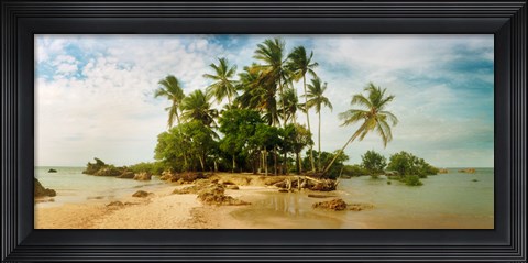 Framed Palm Trees in Morro De Sao Paulo, Brazil Print