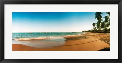 Framed Palm trees on the beach, Morro De Sao Paulo, Tinhare, Cairu, Bahia, Brazil Print