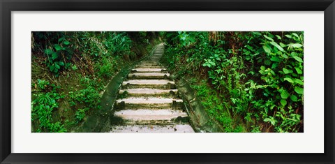 Framed Steps leading to a lighthouse, Morro De Sao Paulo, Tinhare, Cairu, Bahia, Brazil Print