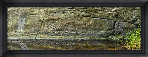 Framed Petroglyphs, Reef Bay, St. John, US Virgin Islands Print