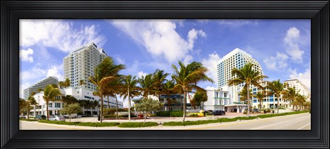 Framed Hotel in a city, Fort Lauderdale, Florida, USA Print