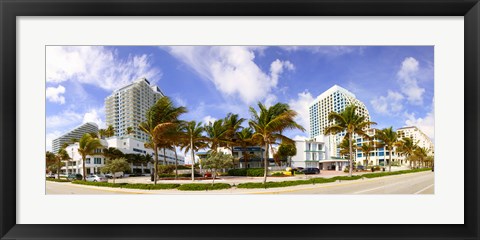 Framed Hotel in a city, Fort Lauderdale, Florida, USA Print