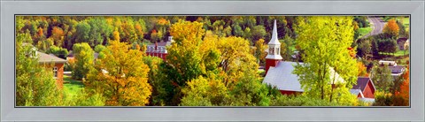 Framed High angle view of trees, Frelighsburg, Quebec, Canada Print