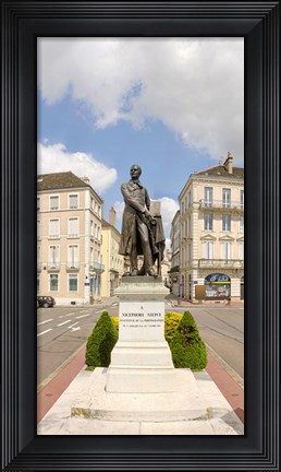 Framed Nicephore Niepce Statue, Chalon-Sur-Saone, Burgundy, France Print
