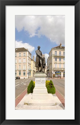 Framed Nicephore Niepce Statue, Chalon-Sur-Saone, Burgundy, France Print