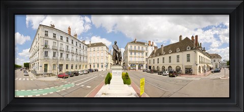 Framed Nicephore Niepce Statue at town square, Port Villiers Square, Chalon-Sur-Saone, Burgundy, France Print