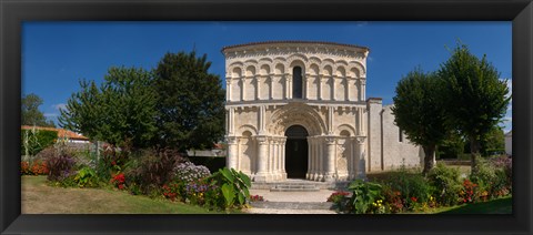 Framed Facade of a Roman church, Echillais, Charente-Maritime, Poitou-Charentes, France Print