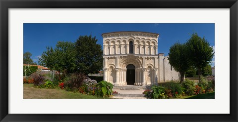 Framed Facade of a Roman church, Echillais, Charente-Maritime, Poitou-Charentes, France Print