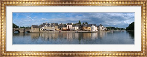 Framed Medieval town at the waterfront, St. Goustan, Auray, Gulf Of Morbihan, Morbihan, Brittany, France Print