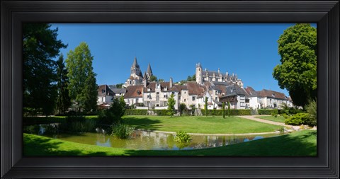 Framed Royal Apartments and Collegiate Church of Saint Ours, Loches, Loire-et-Cher, Loire, Touraine, France Print