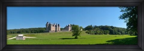 Framed Castle on a hill, Chateau de Montpoupon, Indre-Et-Loire, Pays-De-La-Loire, Touraine, France Print