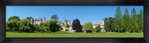 Framed Castle on a hill, Chateau De Montresor, Montresor, Indre-Et-Loire, Pays-De-La-Loire, Touraine, France Print