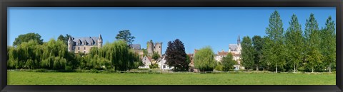 Framed Castle on a hill, Chateau De Montresor, Montresor, Indre-Et-Loire, Pays-De-La-Loire, Touraine, France Print