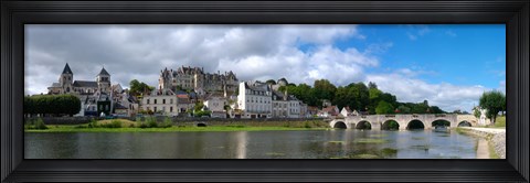 Framed Castle on a hill, Saint Aignan, Loire-Et-Cher, Loire Valley, France Print