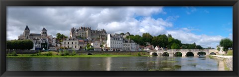 Framed Castle on a hill, Saint Aignan, Loire-Et-Cher, Loire Valley, France Print