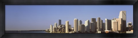 Framed Miami, Florida Skyline 2012 Print